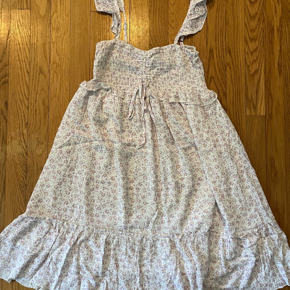 Pinkblush White Ruffled Tiered Maternity Sundress